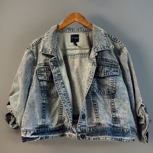 Highway Jeans Light Blue Denim Jacket Size 3X Button Up